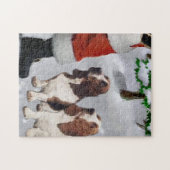 Basset Hound Met Kerstmis Legpuzzel (Horizontaal)