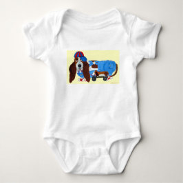 Basset Hound met trekspeeltje T-shirt