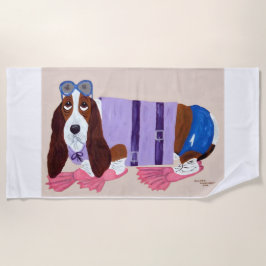 Basset Hound met zwemvliezen Strandlaken