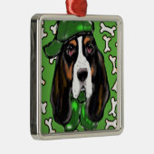 Basset Hound Metalen Ornament (Rechts)