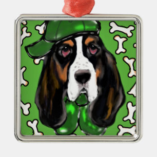 Basset Hound Metalen Ornament