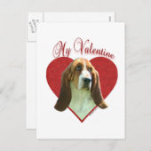Basset Hound Mijn Valentijn Feestdagenkaart (Voorkant / Achterkant)