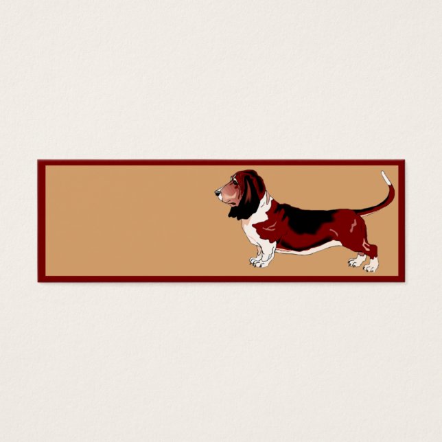 Basset Hound Mini Visitekaartjes (Voorkant)