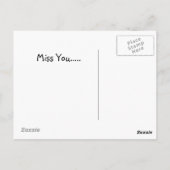 Basset Hound Miss U Briefkaart (Achterkant)