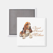 Basset Hound Moederdag Magneet (Voorkant / Achterkant)