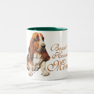 Basset Hound Moederdag Tweekleurige Koffiemok
