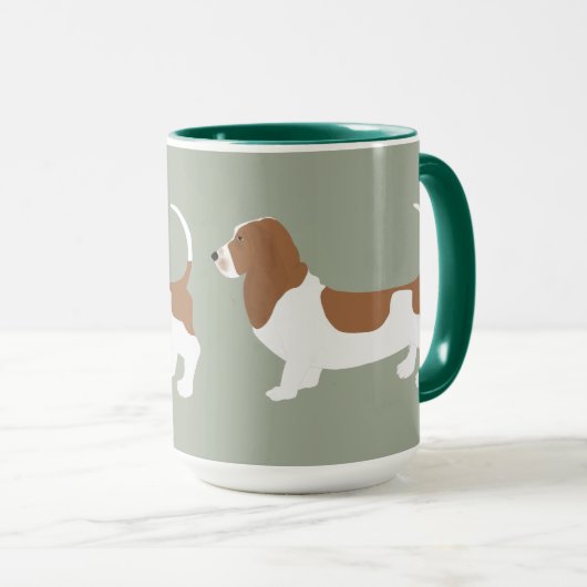 Basset Hound Mok (Voorkant rechts)