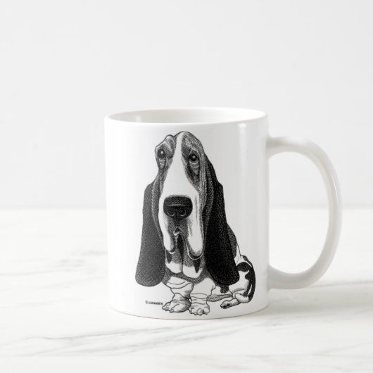 Basset Hound-Mok Koffiemok (Rechts)