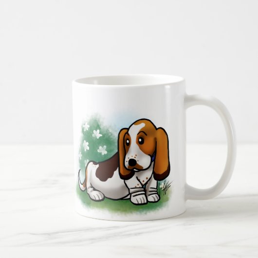 Basset Hound-Mok Koffiemok (Rechts)