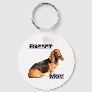 Basset Hound Mom 4 - Sleutelhanger