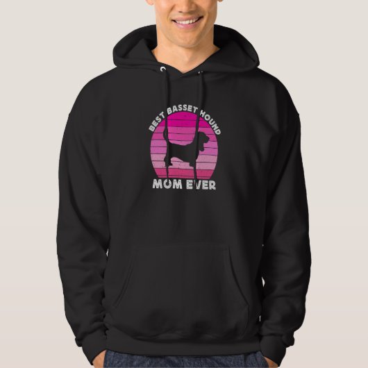 Basset Hound Mom For Women Basset Hound Mom Dog Hoodie (Voorkant)
