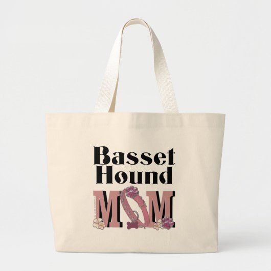 Basset Hound MOM Grote Tote Bag (Voorkant)