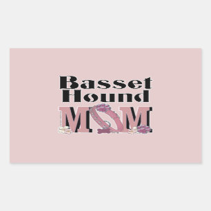 Basset Hound MOM Rechthoekige Sticker