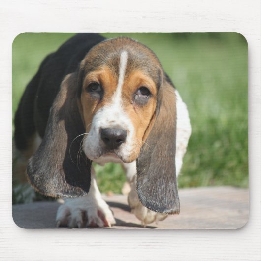 Basset Hound Mousepad Muismat (Voorkant)
