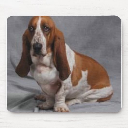 Basset Hound Mousepad Muismat (Voorkant)