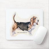 Basset Hound Mousepad Muismat (Met muis)
