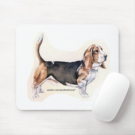 Basset Hound Mousepad Muismat (Met muis)