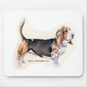 Basset Hound Mousepad Muismat (Voorkant)