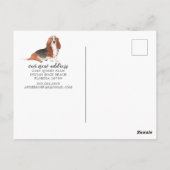 Basset Hound Moving Announcement Briefkaart (Achterkant)