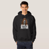 Basset Hound Mugshot Schuldige Hond Hoodie (Voorkant volledig)
