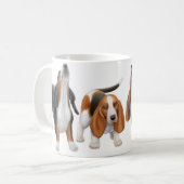 Basset Hound Musical Trio Mok (Voorkant links)