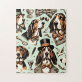  Basset Hound Naadloos Legpuzzel (Verticaal)