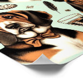 Basset Hound Naadloos Poster (Hoek)