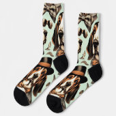 Basset Hound Naadloos Sokken (Links)