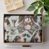  Basset Hound Naadloos Tissuepapier (Geschenk)