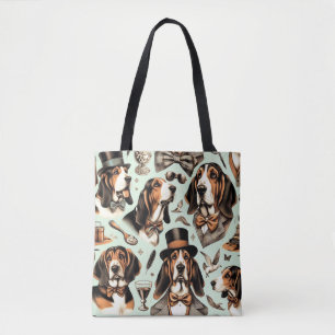  Basset Hound Naadloos Tote Bag