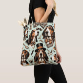  Basset Hound Naadloos Tote Bag (Dichtbij)