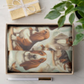 Basset Hound Naadloze Illustratie Tissuepapier (Geschenk)