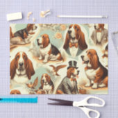 Basset Hound Naadloze Illustratie Tissuepapier (Craft)