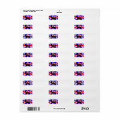 Basset Hound naam Silo op vlag Etiket (Full Sheet)