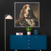 Basset Hound napoleon stijl Poster
