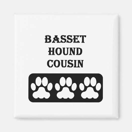 Basset Hound Neef Magneet (Voorkant)