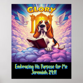 Basset Hound omarmt zijn doel voor mij Poster