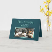 Basset Hound on Grapny "Get Well" Card Kaart (Gele Bloem)