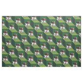 Basset Hound on Green Cubes Stof (Fat Quarter)