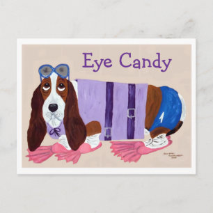 Basset Hound Oog Lekker Feestdagenkaart