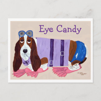 Basset Hound Oog Lekker Feestdagenkaart