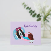 Basset Hound Oogstrel Zwemkleding Model Briefkaart (Staand voorkant)