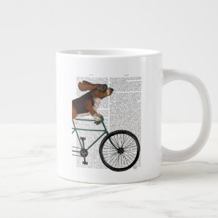Basset Hound op fiets Grote Koffiekop