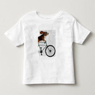 Basset Hound op fiets Kinder Shirts