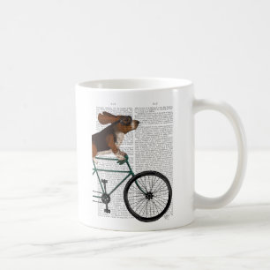 Basset Hound op fiets Koffiemok