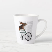 Basset Hound op fiets