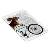 Basset Hound op fiets Magneet (Rechterzijde)