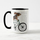 Basset Hound op fiets Mok (Links)
