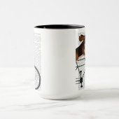 Basset Hound op fiets Mok (Midden)