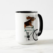 Basset Hound op fiets Mok (Voorkant rechts)